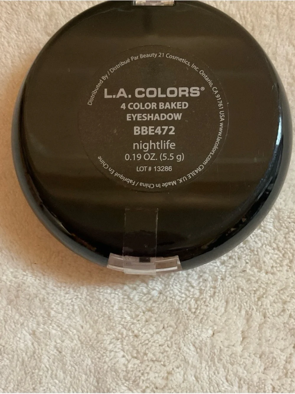 L.A. Colors Baked Eyeshadow Quad in Silver, Gray & Purple